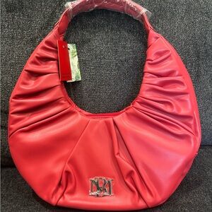 Badgley Mischka Vibrant Red Hobo Bag  NWT MSRP $129